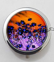 BlackKey Daisy Flower 3-Compartment Decorative Pocket Gift Box Case Organizer for Pill, Color 1 -1544