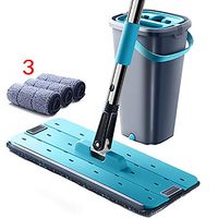 KIRA Flat Mop Bucket Set Bucket Cleaning System Household Mopping Artifact Double Layer Filtration Stains Separation Automatic Rebound Drainage Port - 3212.3131.5cm/23.522.539cm