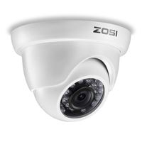 ZOSI 720P 4-in-1 TVI/CVI/AHD/CVBS Security Surveillance CCTV HD Camera Outdoor Weatherproof 65ft IR Distance White (for HD-TVI, AHD, CVI, and CVBS/960H Analog DVR System) (Renewed)