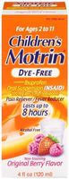 Motrin Children's Dye-Free Pain Reliever and Fever Reducer, 4 Fluid Ounce-2 Packs