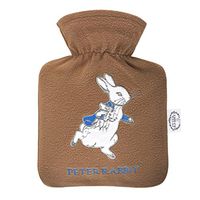 YUN Water Injection Hot Water Bottle High Density PVC Peter Rabbit IP Hot Water Bottle Two Color Choice (Color : Brown)