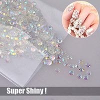 New 1000 Super Shiny Nail Art Flatback Crystal AB Resin Round Rhinestone Beads 3mm