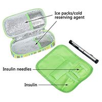 Kiorc Diabetic Organizer Medical Cooler Ice Packs Temperature Cooler Insulin Cool Bag