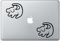 Simba Symbol Lion King Disney ArcDecals78602645 Set Of Two (2x) , Decal , Sticker , Laptop , Ipad , Car , Truck
