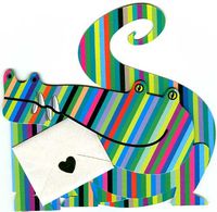 Alligator 3D Die Cut Special Delivery Notecards"Snap"