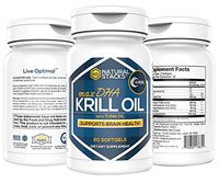 Premium Antarctic Krill Oil: 1000mg Capsules With 1.5mg of Potent Antioxidant Astaxanthin. For Optimal Cardiovascular Function, Brain Health & Immunity. Highly Bioavailable No Trace Metals.60 Softgels