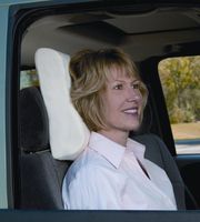 DMI Memory Foam Contour Travel Pillow for Airplane, Bus, Car, or Home, Cream