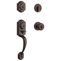 Kwikset Montara Single Cylinder Handleset w/Juno Knob  featuring SmartKey in Venetian Bronze
