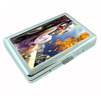 Perfection In Style Silver Cigarette Case Metal Wallet Anime Design D002