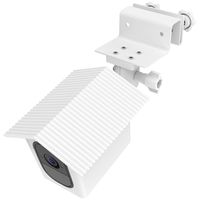 TIUIHU Gutter Mount with Weatherproof roof for Arlo Pro, Arlo Pro 2 - No Tools and Simple Install Outdoor Wall Mount（White）