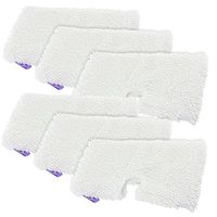 ANBOO Steam Mop Pads Replacement for Shark Euro Pro S3601 S3501 Cleaning Pads Duster Washable Steam Pocket Mops S3550 S3901 Vacuum Cleaner White 6 Pack