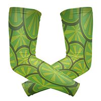 LEVEIS Green Lemon Arm Sleeves UV Protection for Men Women Sunblock Protective Gloves Running Golf Cycling Driving Long Arm Cover 1 Pair