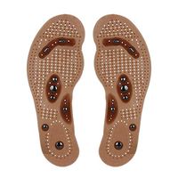 Magnetic Massage Shoe Insoles Gel Pad Therapy Acupressure Foot Care Cushion Magnetic Therapy Health Relaxation Massage Foot Health Shoe Gel Insoles (35-40, Brown)