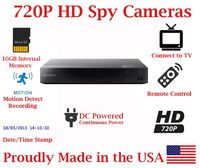 SecureGuard Blu-Ray Player 720P Spy Camera SD Card DVR Self Recording Spy Nanny Camera
