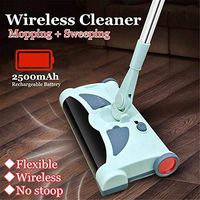 SADDPA Ultra Quiet Stainless Home Wireless Electric Hand Push Sweeper Spinning Broom Mop Household Cleaning
