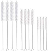 Extra Long 12-Piece Drinking Straw Cleaning Brush Kit, 8/10/ 12 Inches Straw Cleaner, Bendable Straw Brush for Multiple Size Straws