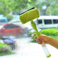Plastic Window Cleaner,Spray Brushes House, Car Window Glass Washing Wiper, Table Scraper With Sprinkler, Household Cleaning Tool
