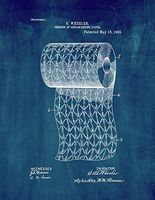 Toilet Paper Patent Print Midnight Blue (16" x 20") M13111