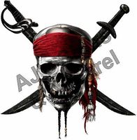 Pirates Skull 2 Vinyl Sticker Decal Cars Trucks Vans Walls Laptop