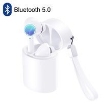 Wireless Earbuds, Bluetooth 5.0 Headphones Touch Control in-Ear Wireless Earphones with Charging Case Microphone Noise Cancelling Bass Waterproof Headset for Android iOS iPhone Samsung White