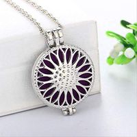 LUMENTERRA Aromatherapy Essential Oil Necklace Locket With Pads Aroma Diffuser Necklace Open Antique Vintage Lockets Pendant Perfume
