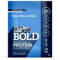 Bipro Bold Whey Protein Powder Protein Isolate + Milk Protein Isolate, Creamy Vanilla 12Count to-go Box (12 Single-Serve Packets)