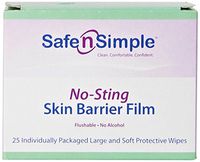 NO-STING SKIN BARRIER WIPES, 5" X 7"