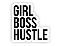 Girl Boss Hustle - Inspirational Quote Stickers - 2.5" Vinyl Decal - Laptop, Macbook, Decor, Window Vinyl Decal Sticker