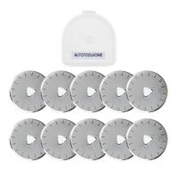 AUTOTOOLHOME 28mm Rotary Cutter Blades 10 Pack Replacement Blade Fabric Paper Cutting Sewing Patchwork Tool
