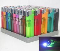 50 Pack Multi Purpose Cigarette Lighter w/ White LED Slide Switch Refillable