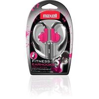 Maxell 199636 Fitness Earhook with Mic, Pink