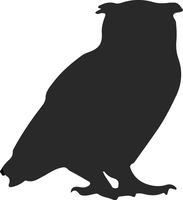 hBARSCI Owl Vinyl Decal - 5 Inches - for Cars, Trucks, Windows, Laptops, Tablets, Outdoor-Grade 2.5mil Thick Vinyl - Matte Black