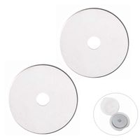 60mm Straight Rotary Replacement Blades fits Fiskars 193730-1004/Fiskars 01-005896/OLFA/DAFA/Dremel,Decorative Rotary Blades for Quilting,Scrapbooking,Leather,Vinyl etc (2pcs in a Pack)