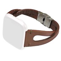 BIYATE Compatible for Fitbit Versa Bands,Versa Lite Sport Simple Leather Band Replacement for Fitbit Versa Band for Women Smart Watch Versa Lite Bands for Men