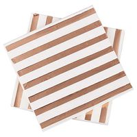 White and Rose Gold Everyday Paper Napkins 6.5'' 50 Counts 2-Ply Rose Gold Foil Napkins for Birthday Wedding Celebrations Weekend Party Bachelorette Baby Shower Bridal Shower Daily Use
