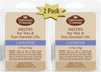 Lavender 2 Pack-2.5oz of 100% Pure & Natural Soy Candle Meltie/Tart/Melts Made with Lavender Essential Oils