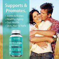 Only The Best Multi Collagen Peptides Capsules Types I II III V X Grass-Fed Collagen Pills for Anti-Aging, Hair, Skin & Nails - 5X Enhanced Absorption Collagen Supplement - Hydrolyzed Collagen Powder