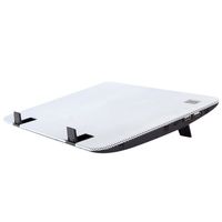 Cideros Ultra Slim Laptop Cooling Pad 11-15.6 Inch USB Powered Notebook CPU Cooler with 2 Fans and Dual USB Ports, Adjustable Wind Speed and Quiet Operation Ultra-Portable Radiators, White