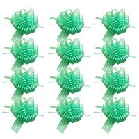 HEALLILY 12pcs Gift Pull Bows Glitter Yarn Pull Bows Gift Wrapping Wrap Ribbon Bow for Birthdays Easter Wedding Car Centerpieces Decoration (Green)