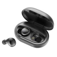 Linbing123 TWS C5 IPX8 Waterproof Bluetooth 5.0 Headset True Wireless Earbuds Touch Control Stereo Noise Reduction Bluetooth Headset with Microphone,Black