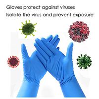 fuqimama Disposable Gloves - 100Pcs Rubber Mechanic Nitrile Gloves - Avoid Touch Infection During Special Period - Suitable for Daily Active (L)