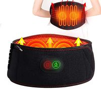 Heating Waist Massage Belt Waist Brace Wrap Electric Rechargeable Battery Lower Back Heating Pad for Abdominal and Back Pain Relief Lumbar Spine Arthritis