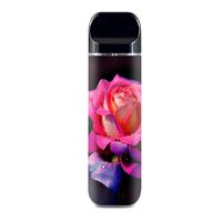 IT'S A SKIN Decal Vinyl Wrap for Smok Novo Pod System Vape Sticker Sleeve Cover/Beautiful Rose Flower Pink Purple