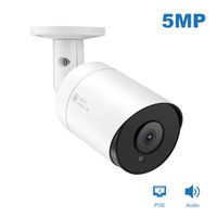 5MP Bullet IP POE Camera,Anpviz Super HD IR Wide Angle 2.8mm Lens One-Way Audio IP 2592x1944P Security Camera,Hikvision Compatible& Onvif Camera,H.265/H.264 IP66 Outdoor Waterproof,98ft Night Vision