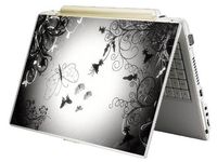Bundle Monster MINI NETBOOK Laptop Notebook Skin Sticker Cover Art Decal - 7" 8" 9" 10" - Fit HP Dell Asus Acer Eee Compaq MSI - Butterfly Constrast