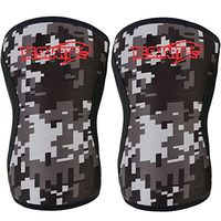 Knee Sleeves Support Crossfit Power Weight Lifting Squats Patella Brace (Gray Sublimated, Medium)