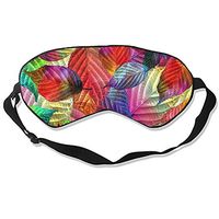 Coloured Leaf Sleep Eye Mask for Sleeping Contoured Eyemask Silk Best Night Blinder Eyeshade for Men Women Kids