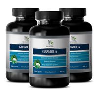 Soursop Leaves Extract - GRAVIOLA Extract 650 Mg - Lung Care Supplement - 3 Bottles 300 Capsules