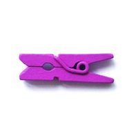 LWR Crafts Wooden Mini Clothespins 100 Per Pack 1" 2.5cm (Purple)