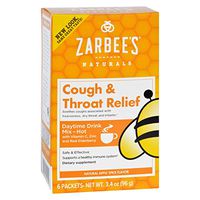 Zarbees Cough and Throat Relief Drink Mix - Daytime Supplement - 6 Packets - Safe and Effective - Supports Healthy Immune System